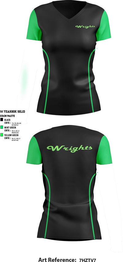 Wrights road service 5089567 Women's Short Sleeve V-neck Shirt - 1