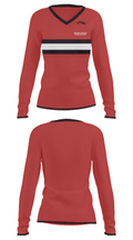 Southern Oregon University Cheer 57458686 Women's Long Sleeve V-neck Shirt - 10