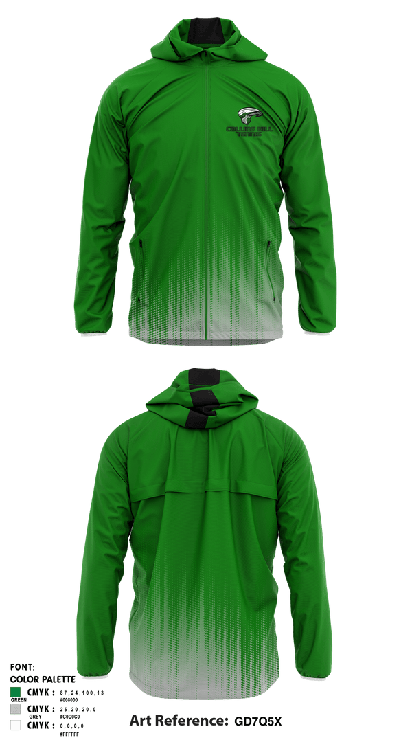 Windbreaker, Collins Hill High School Tennis, Tennis, Teamtime, Team time, sublimation, custom sports apparel, team uniforms, spirit wear, spiritwear, sports uniforms, custom shirts, team store, custom team store, fundraiser sports, apparel fundraiser