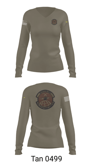 Women's Long Sleeve Vneck Shirt, , Air Force, Teamtime, Team time, sublimation, custom sports apparel, team uniforms, spirit wear, spiritwear, sports uniforms, custom shirts, team store, custom team store, fundraiser sports, apparel fundraiser