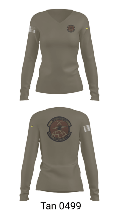 378 Expeditionary Communications Squadron 36516521 Women's Long Sleeve V-neck Shirt - 41
