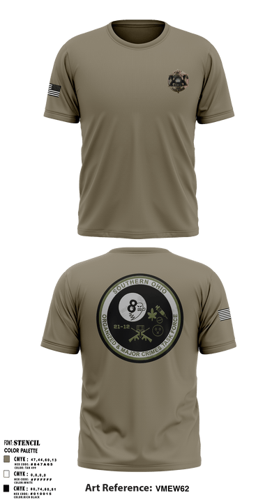 Southern ohio organized and major crimes task force 84256074 Short Sleeve Performance Shirt - 1