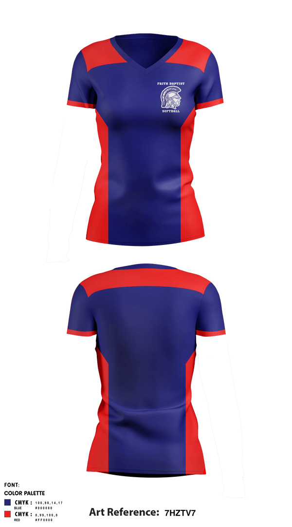 Women's Short Sleeve Vneck Shirt, Faith Baptist High School Softball, Softball, Teamtime, Team time, sublimation, custom sports apparel, team uniforms, spirit wear, spiritwear, sports uniforms, custom shirts, team store, custom team store, fundraiser sports, apparel fundraiser