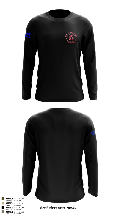 Caddo Mills Police 23864707 Long Sleeve Performance Shirt - 1