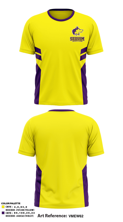 Sequim High School Wrestling 63059837 Short Sleeve Performance Shirt - 1