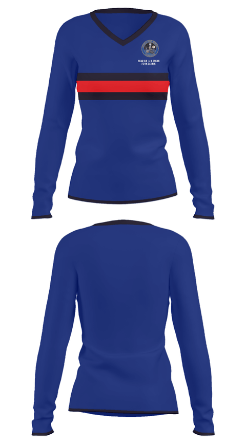 Women's Long Sleeve Vneck Shirt, Search & Rescue Foundation, , Teamtime, Team time, sublimation, custom sports apparel, team uniforms, spirit wear, spiritwear, sports uniforms, custom shirts, team store, custom team store, fundraiser sports, apparel fundraiser