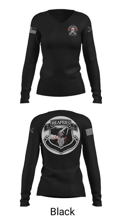 C Btry 2-32 FAR 54582520 Women's Long Sleeve V-neck Shirt - 39