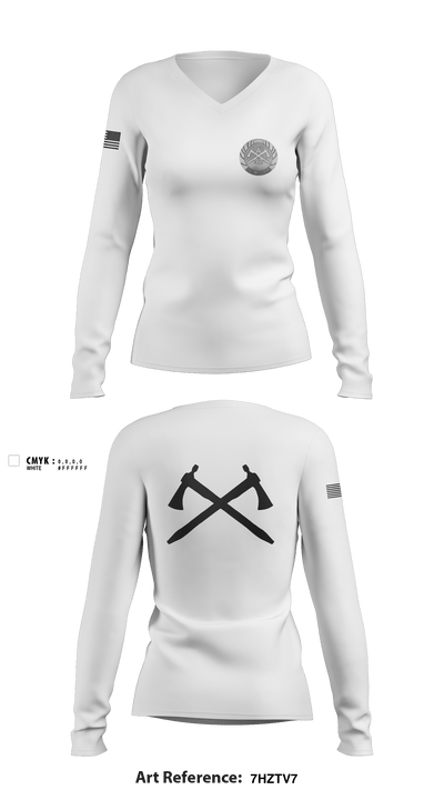 A/92 ÇA 11223149 Women's Long Sleeve V-neck Shirt - 3