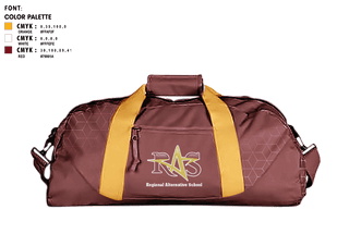 Duffle Bag, Regional Alop School, Spirit Store, Teamtime, Team time, sublimation, custom sports apparel, team uniforms, spirit wear, spiritwear, sports uniforms, custom shirts, team store, custom team store, fundraiser sports, apparel fundraiser