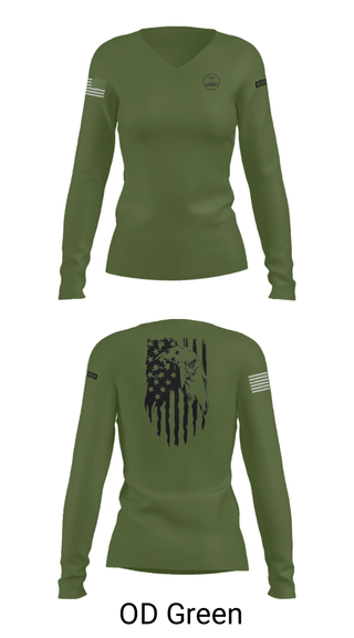 Women's Long Sleeve Vneck Shirt, , National Guard, Teamtime, Team time, sublimation, custom sports apparel, team uniforms, spirit wear, spiritwear, sports uniforms, custom shirts, team store, custom team store, fundraiser sports, apparel fundraiser