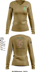 709th MP BN HHD 13627069 Women's Long Sleeve V-neck Shirt - 3