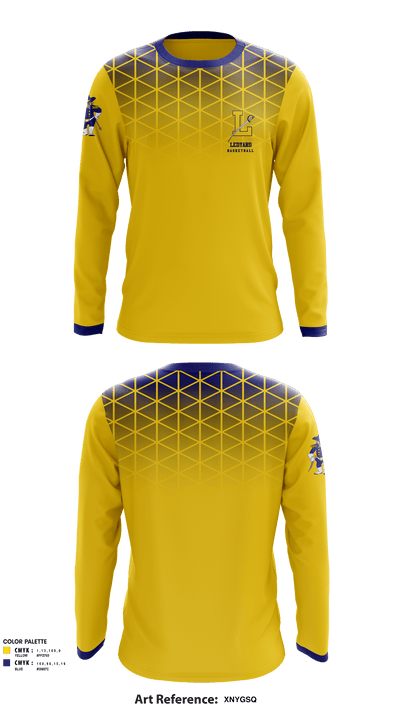 Ledyard High School Basketball 29414333 Long Sleeve Performance Shirt - 1