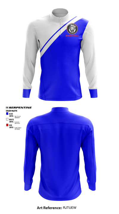 Kent-Meridian High School Basketball 68788503 Quarter Zip Jacket - 2