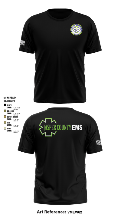 Jasper County EMS 69252235 Short Sleeve Performance Shirt - 1