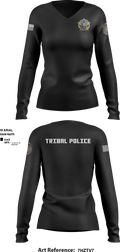Eastern Shawnee Tribal Police 73684193 Women's Long Sleeve V-neck Shirt - 5 (1)