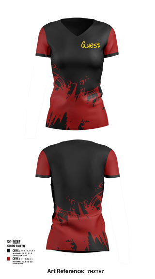 Women's Short Sleeve Vneck Shirt, Quest, , Teamtime, Team time, sublimation, custom sports apparel, team uniforms, spirit wear, spiritwear, sports uniforms, custom shirts, team store, custom team store, fundraiser sports, apparel fundraiser