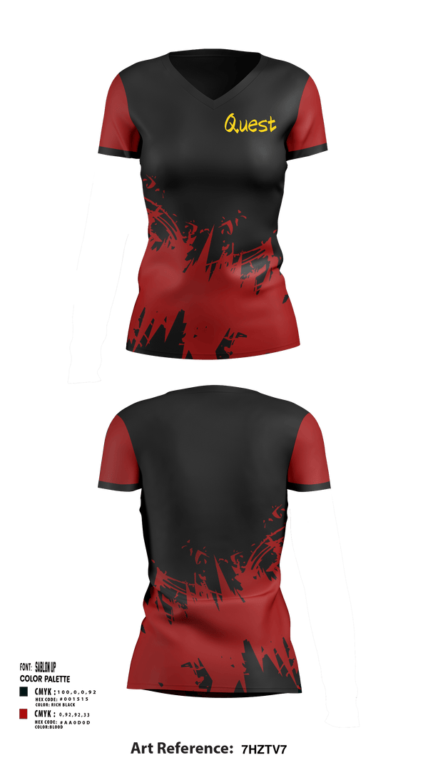 Women's Short Sleeve Vneck Shirt, Quest, , Teamtime, Team time, sublimation, custom sports apparel, team uniforms, spirit wear, spiritwear, sports uniforms, custom shirts, team store, custom team store, fundraiser sports, apparel fundraiser