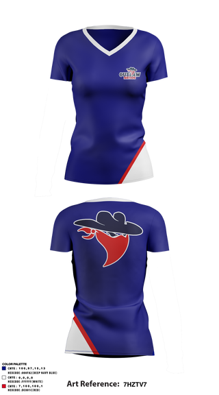 Women's Short Sleeve Vneck Shirt, Saugerties Outlaws, Football, Teamtime, Team time, sublimation, custom sports apparel, team uniforms, spirit wear, spiritwear, sports uniforms, custom shirts, team store, custom team store, fundraiser sports, apparel fundraiser