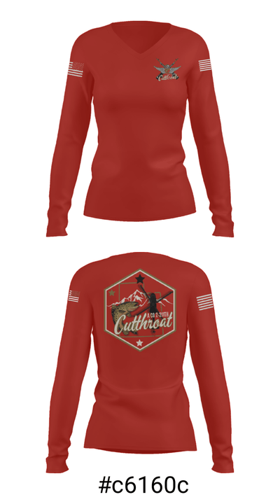 A Co. 2-211th GSAB 21328090 Women's Long Sleeve V-neck Shirt - 37