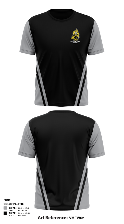 St Helens High School Wrestling 77700213 Short Sleeve Rash Guard Shirt - 1