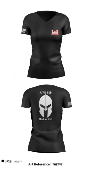 Women's Short Sleeve Vneck Shirt, , National Guard, Teamtime, Team time, sublimation, custom sports apparel, team uniforms, spirit wear, spiritwear, sports uniforms, custom shirts, team store, custom team store, fundraiser sports, apparel fundraiser