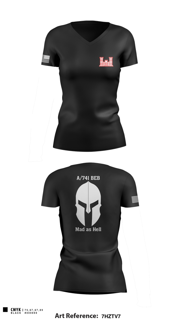 Women's Short Sleeve Vneck Shirt, , National Guard, Teamtime, Team time, sublimation, custom sports apparel, team uniforms, spirit wear, spiritwear, sports uniforms, custom shirts, team store, custom team store, fundraiser sports, apparel fundraiser