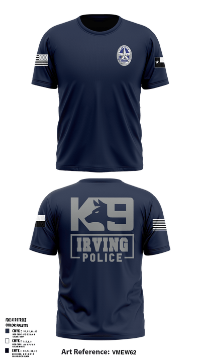 Irving Police K9 Unit 73761105 Short Sleeve Performance Shirt - 2