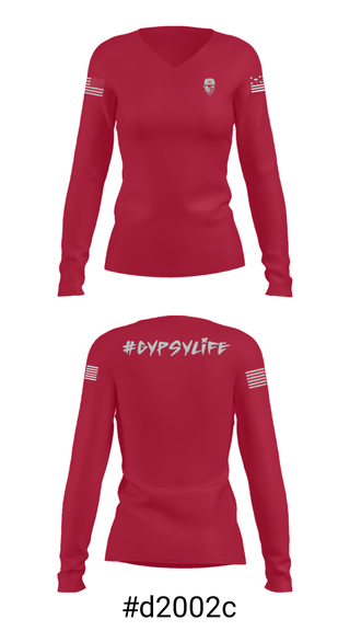 Women's Long Sleeve Vneck Shirt, Gypsy Soul Clothing Llc, , Teamtime, Team time, sublimation, custom sports apparel, team uniforms, spirit wear, spiritwear, sports uniforms, custom shirts, team store, custom team store, fundraiser sports, apparel fundraiser