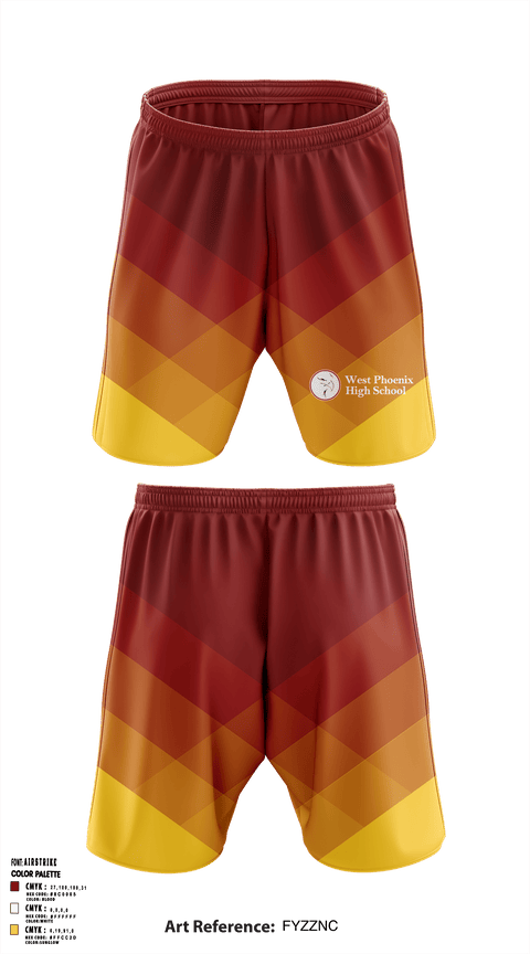 Athletic Shorts With Pockets, West Phoenix High School, Spirit Store, Teamtime, Team time, sublimation, custom sports apparel, team uniforms, spirit wear, spiritwear, sports uniforms, custom shirts, team store, custom team store, fundraiser sports, apparel fundraiser