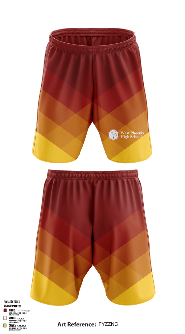 Athletic Shorts With Pockets, West Phoenix High School, Spirit Store, Teamtime, Team time, sublimation, custom sports apparel, team uniforms, spirit wear, spiritwear, sports uniforms, custom shirts, team store, custom team store, fundraiser sports, apparel fundraiser