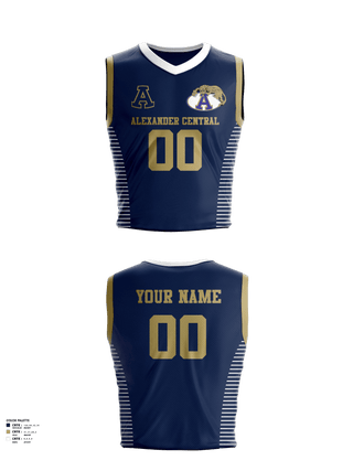 Womens Basketball Jersey, Alexander Central High School Basketball, Women's Basketball, Teamtime, Team time, sublimation, custom sports apparel, team uniforms, spirit wear, spiritwear, sports uniforms, custom shirts, team store, custom team store, fundraiser sports, apparel fundraiser