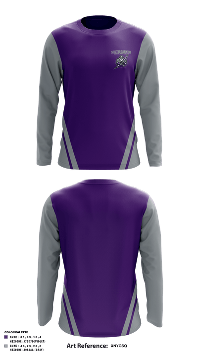 South Garner High School Track and Field 7493485 Long Sleeve Performance Shirt - 1