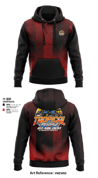 Hoodie, Tropical Rentalz, , Teamtime, Team time, sublimation, custom sports apparel, team uniforms, spirit wear, spiritwear, sports uniforms, custom shirts, team store, custom team store, fundraiser sports, apparel fundraiser