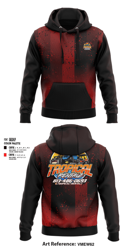 Hoodie, Tropical Rentalz, , Teamtime, Team time, sublimation, custom sports apparel, team uniforms, spirit wear, spiritwear, sports uniforms, custom shirts, team store, custom team store, fundraiser sports, apparel fundraiser