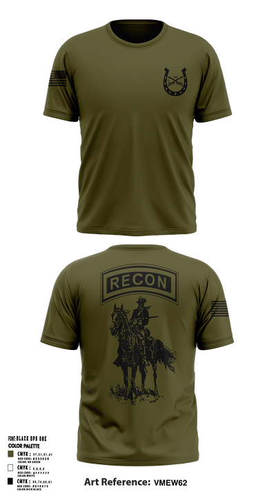 1-635th Scout Platoon 89807222 Short Sleeve Performance Shirt - 3