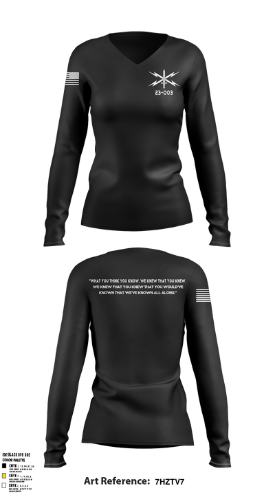 23-003 73683413 Women's Long Sleeve V-neck Shirt - 7