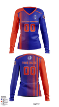 Whiteland Community High School Volleyball 82178540 Women's Long Sleeve V-neck Shirt - 2