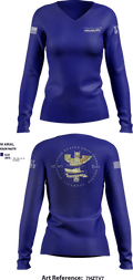 USCG STATION NEAH BAY 8595020 Women's Long Sleeve V-neck Shirt - 1