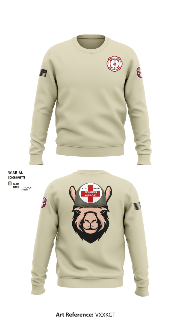 Crew Neck Sweatshirt, WBAMCAlpha Company, WBAMC, Softball, Teamtime, Team time, sublimation, custom sports apparel, team uniforms, spirit wear, spiritwear, sports uniforms, custom shirts, team store, custom team store, fundraiser sports, apparel fundraiser