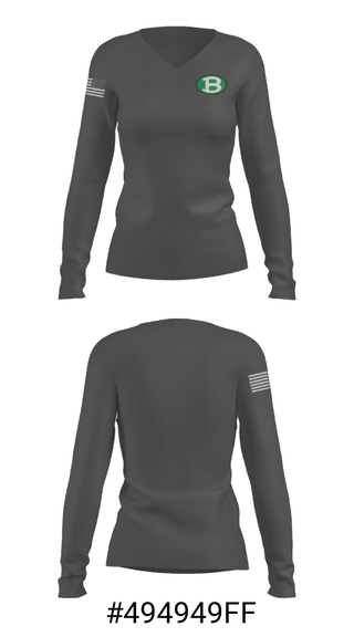 Women's Long Sleeve Vneck Shirt, Brenham High School Golf, Golf, Teamtime, Team time, sublimation, custom sports apparel, team uniforms, spirit wear, spiritwear, sports uniforms, custom shirts, team store, custom team store, fundraiser sports, apparel fundraiser