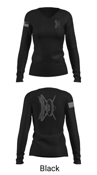 Women's Long Sleeve Vneck Shirt, , Army, Teamtime, Team time, sublimation, custom sports apparel, team uniforms, spirit wear, spiritwear, sports uniforms, custom shirts, team store, custom team store, fundraiser sports, apparel fundraiser
