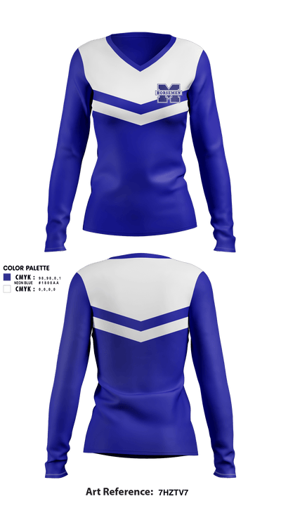 Saint Michael'S Senior High School Cheer 60314611 Women's Long Sleeve V-neck Shirt - 1