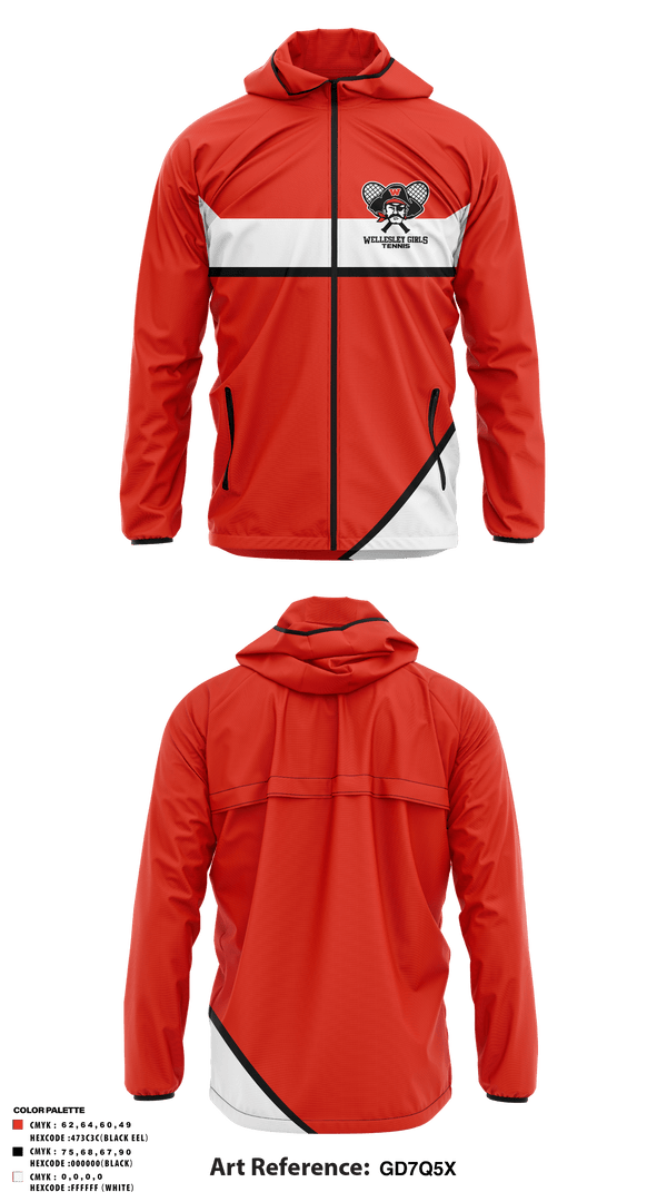 Windbreaker, Wellesley Girls Tennis, Tennis, Teamtime, Team time, sublimation, custom sports apparel, team uniforms, spirit wear, spiritwear, sports uniforms, custom shirts, team store, custom team store, fundraiser sports, apparel fundraiser