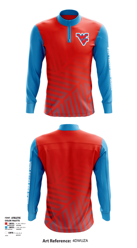 Quarter Zip Jacket, West Valley High School Wrestling, Wrestling, Teamtime, Team time, sublimation, custom sports apparel, team uniforms, spirit wear, spiritwear, sports uniforms, custom shirts, team store, custom team store, fundraiser sports, apparel fundraiser