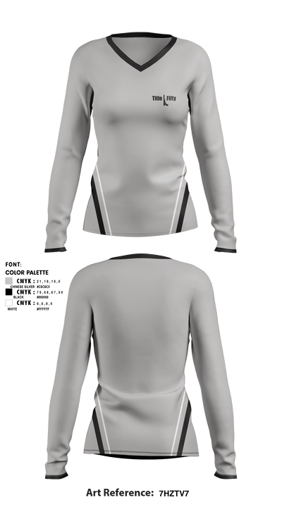 Title Fifty Productions 93543181 Women's Long Sleeve V-neck Shirt - 1