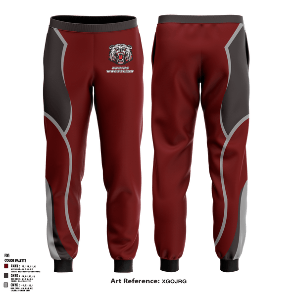 Joggers, BRUINS, Wrestling, Teamtime, Team time, sublimation, custom sports apparel, team uniforms, spirit wear, spiritwear, sports uniforms, custom shirts, team store, custom team store, fundraiser sports, apparel fundraiser