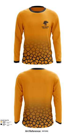 Long Sleeve Performance Shirt, West Salem High School Basketball, Men's Basketball, Teamtime, Team time, sublimation, custom sports apparel, team uniforms, spirit wear, spiritwear, sports uniforms, custom shirts, team store, custom team store, fundraiser sports, apparel fundraiser