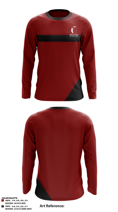 Walnut Grove Christian School 44391212 Long Sleeve Performance Shirt - 3