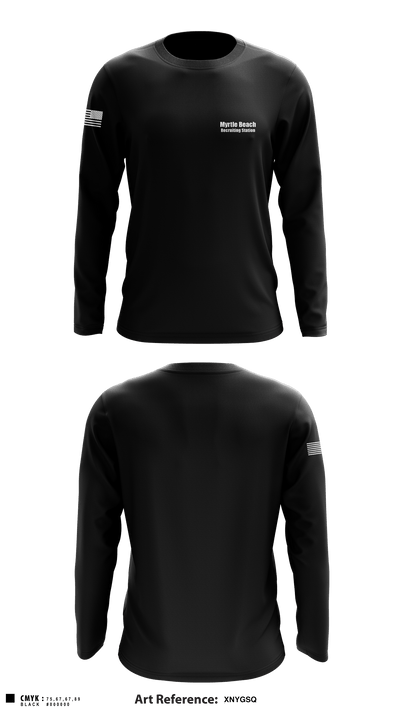 Myrtle Beach Recruiting Station 36911111 Long Sleeve Performance Shirt - 1