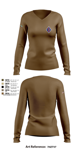 Women's Long Sleeve Vneck Shirt, , Marines, Teamtime, Team time, sublimation, custom sports apparel, team uniforms, spirit wear, spiritwear, sports uniforms, custom shirts, team store, custom team store, fundraiser sports, apparel fundraiser